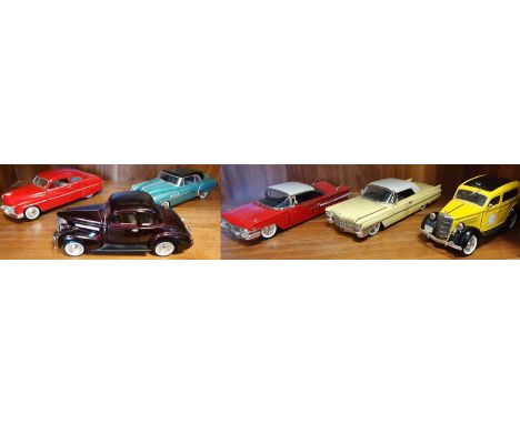 Collection of Large Scale 1950's Die Cast Cars Models