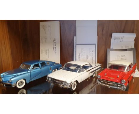 Group of Three Die Cast Franklin Mint Large Scale 1950's Car Models