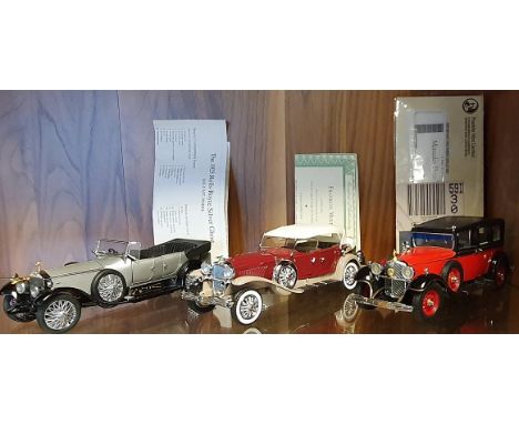 Group of Three Die Cast Franklin Mint Large Scale 1950's Car Models