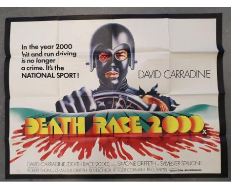 Death Race 2000 (1975) - original UK quad film poster (40" x 30") - very light foldwear