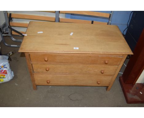 LIGHT OAK THREE DRAWER CHEST