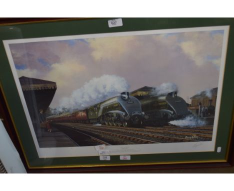 BARRY PRICE, A4 AT YORK, COLOURED PRINT, SIGNED IN PENCIL, FRAMED AND GLAZED