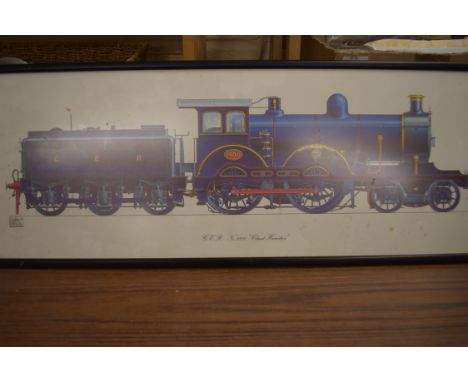 COLOURED PRINT G E R NO 1900 CLOUD HAMILTON, FRAMED AND GLAZED, 85CM WIDE