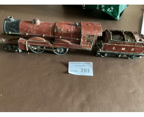 Diecast : Hornbys 'O' guage engine &amp; wagon - royal scot - some knocks but nice item