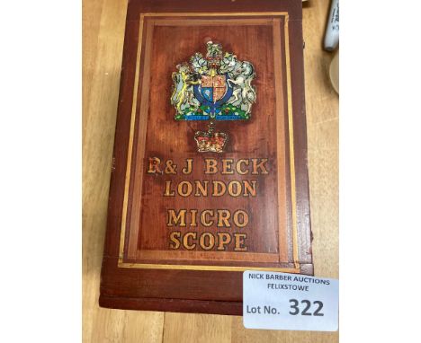 Collectables : Botany laboratory - plant science Trinity College Dublin - R J Beck London 1848 microscope boxed - superb