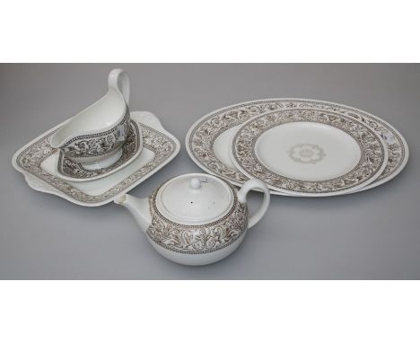 A Wedgwood Florentine part dinner and tea service, 58 pieces