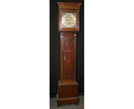 Thomas Johnson, London, an early 19th century oak longcase clock. the thirty hour movement faced by 10 1/2 inch Roman dial, 2