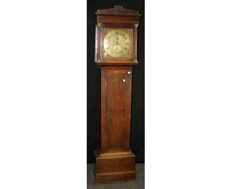 Richard Francis, Attleburgh, an early 19th oak longcase clock, the eight day bell striking movement faced by 12 inch Roman di