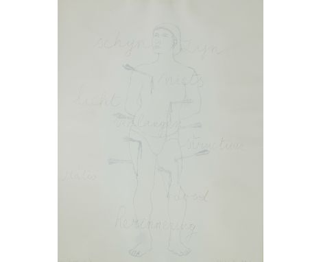 Marc MAET (1955-2000)Drawing 'Appearance Are Nothing Light Desire Structure ratio Death Memory', VII '90, signed in pencil (S