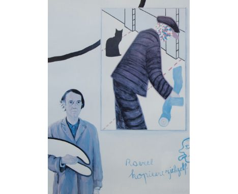 Roger RAVEEL (1921-2013), signed print Raveel copies himselfRoger RAVEEL (1921-2013), getekend print Raveel kopieert zichzelf