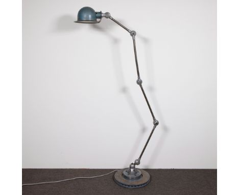An mid century original industrial French 'JIELDE' LAMP, chrome and steel, four armsEen mid century originele industriële Fra