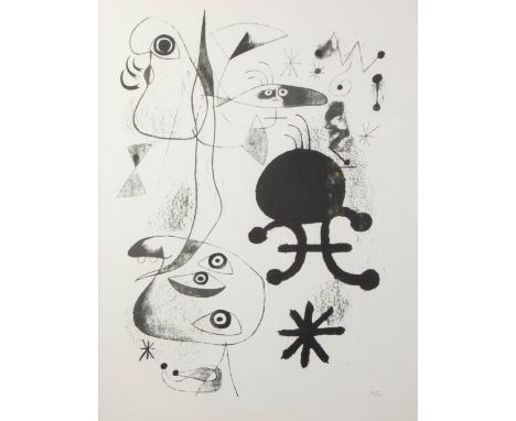 Joan MIRO (1893-1983)Lithograph, signed and dated 1944 in the plate.stamp Reissue facsimile, Barcelona, Foundation Joan Miro.