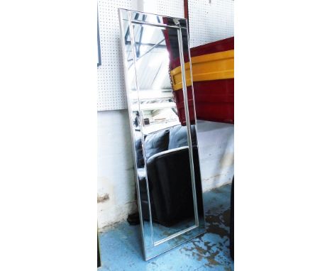 DRESSING MIRROR, Deco style with floor easel, 51cm W x 125cm H. 
