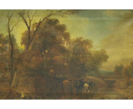 AFTER JOHN CONSTABLE, RA (1776-1837) - 'East Bergholt', oil on canvas, 44.5cm x 65cm