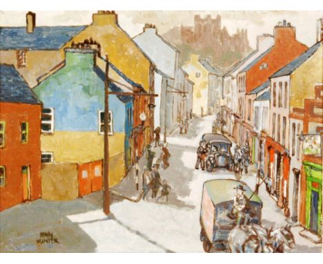 JOHN FREDERICK HUNTER, ARCA, RUA (1893-1951) - 'Scotch Street, Armagh', oil on board, signed, framed, 34cm x 44cmProvenance -