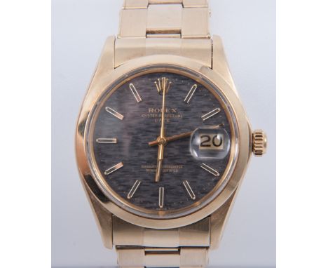 Rolex - A gentleman's Oyster Perpetual Date, Superlative Chronometer Officially Certified wrist watch, the circular black bat