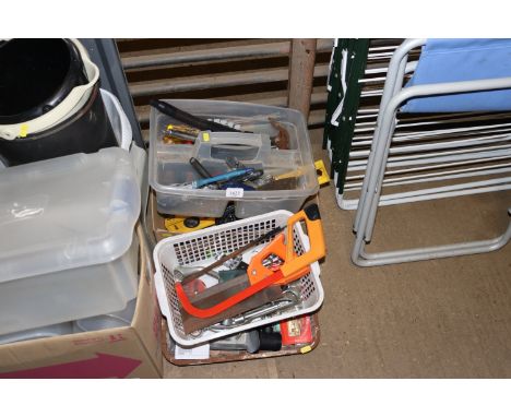 Four boxes of miscellaneous hand tools etc.