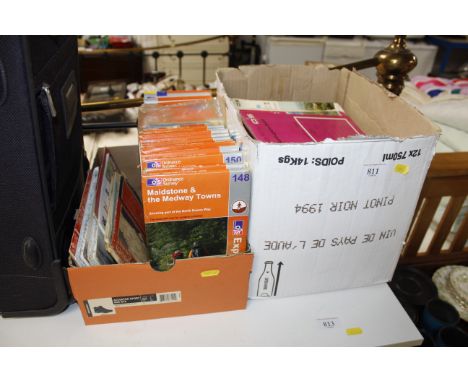 Two boxes of Ordnance Survey maps