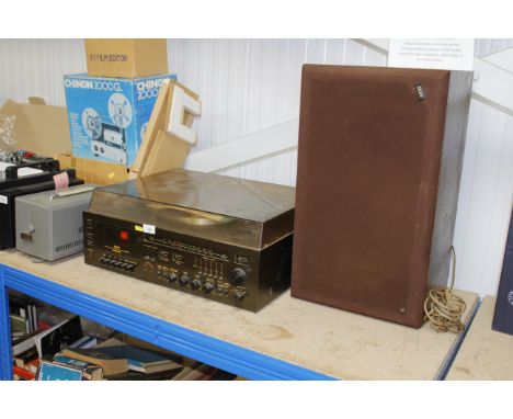 An Akai Hi-Fi music centre AC-3800 and a speaker