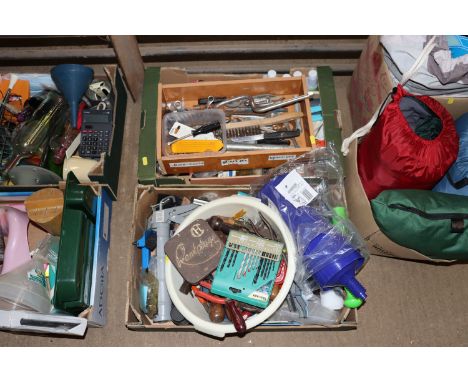 Two boxes of miscellaneous hand tools 