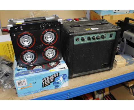 A Stagg amplifier and a Power Tour amp
