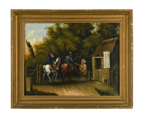 signed and dated lower left on the milestone "E.P. / pinxit /1830" oil on canvas (Dimensions: 29.5 x 38.5 cm)(29.5 x 38.5 cm)