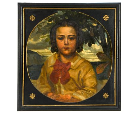 painted in 1859 oil on panel, oval, in a black painted frame with stars (Dimensions: 46 x 42 cm)(46 x 42 cm)Footnote: Provena