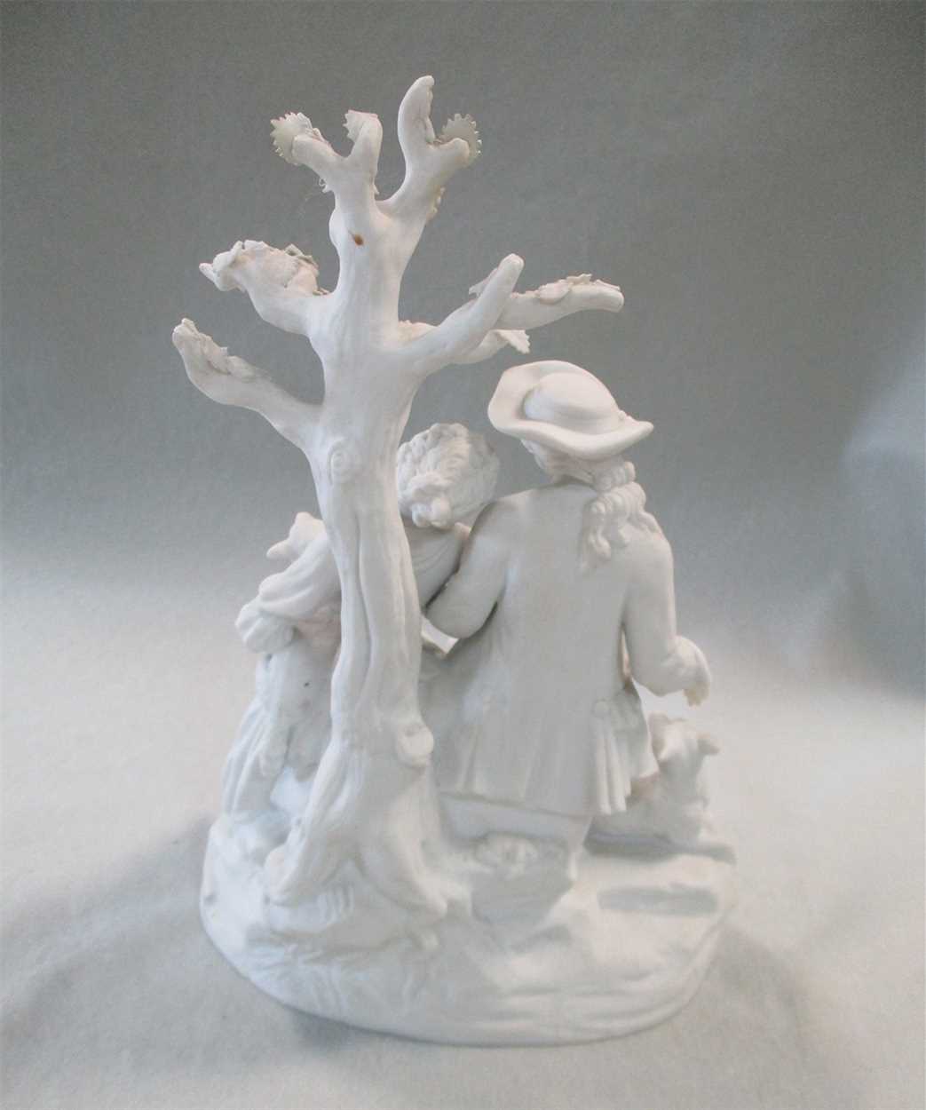 A bisque porcelain figure group, possibly Sevres, in Cheffins Fine Art
