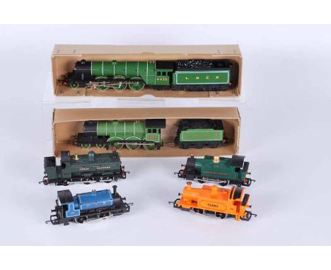 Six Hornby railways Double O Locomotives, no boxes C.R Pug 0.4.0, G.W.R class 101 Holden 0.4.0  G.W.R class 101 Holden 0.4.0 