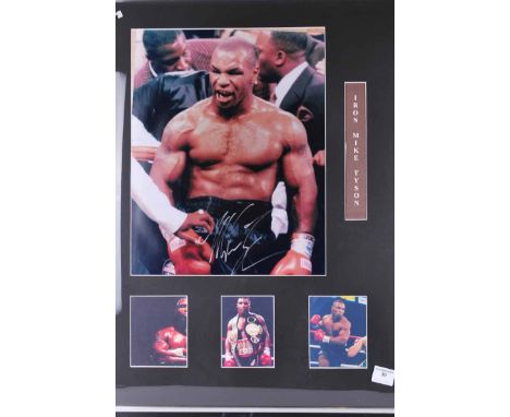 Large framed portrait of Mike Tyson signed 87cm x 67cm