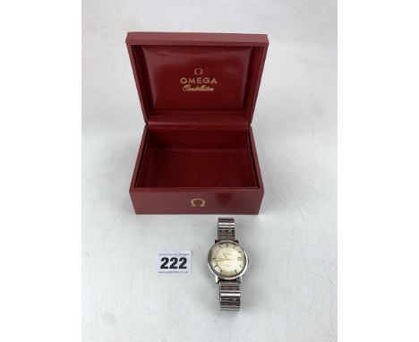 Omega Constellation Automatic Chronometer stainless steel gents watch, engraved on back Richard R. Hall, 15-VI-1966, in origi