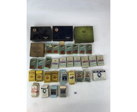 Quantity of assorted vintage empty cigarette packets inc. Senior Service, Wild Woodbine, Park Drive, John Player etc