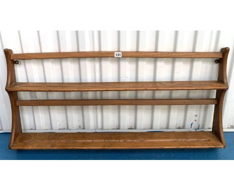 Ercol light brown plate rack 38"w x 5"d x 19"h