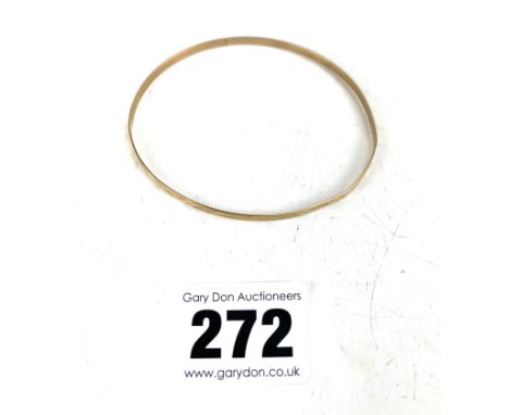 9k gold bangle, w: 3.6 gms