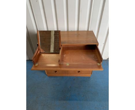 Combi  chest of drawers with 3 drawers and top drop-down shelf with concealed mirror, 36"w x 18"d x 32.5"h