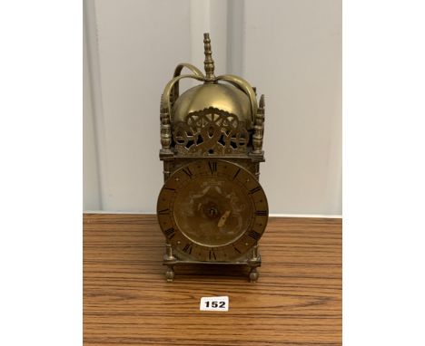 Brass mantle clock 5"w x 11.5"h