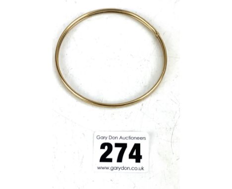 9k gold bangle, w: 4.2 gms