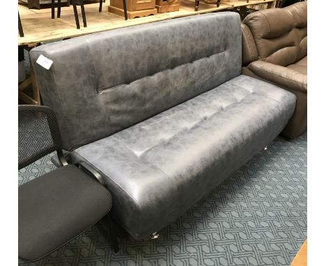 ASHLEY CLIC CLAC MULTI POSITION EVERYDAY SOFA BED IN GREY FAUX LEATHER