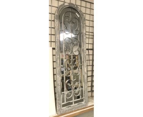 GREY GARDEN ARCH MIRROR - 122 CMS HEIGHT &amp; 40 CMS WIDTH