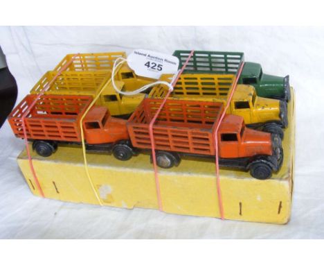 Dinky Toys No.25F - Market Gardeners Wagons - wholesale Trade Box of 6 trucks in various colours