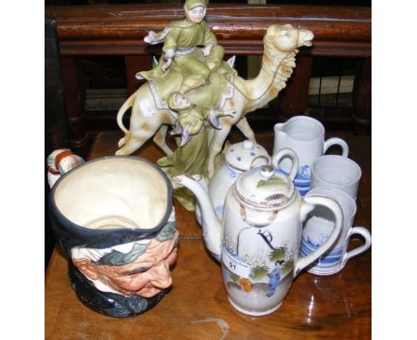 Royal Doulton character jug, together with other collectable ceramic ware
