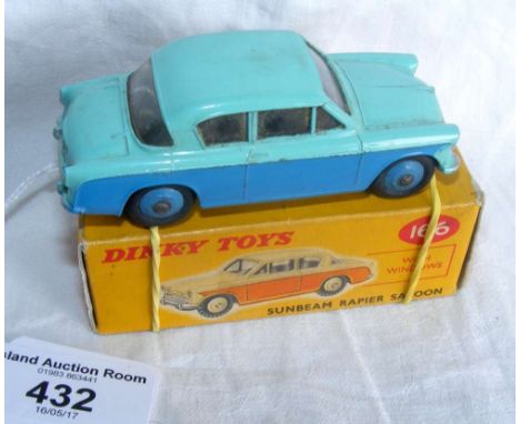 A boxed Dinky Toys No.166 Sunbeam Rapier Saloon in two-tone blue