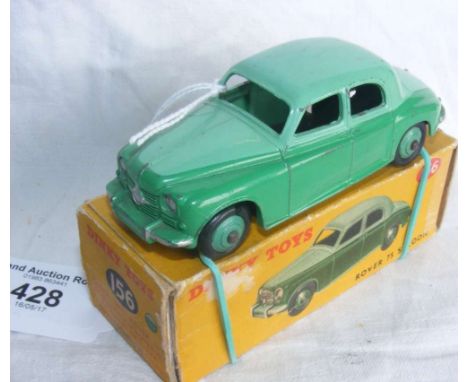 A boxed Dinky Toys No.156 Rover 75 Saloon in two tone green