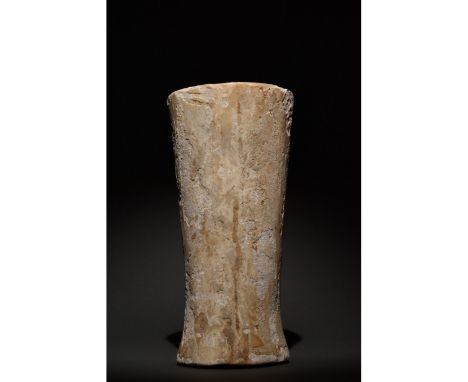 c. 3000-2000 BC. Bactrian. A beautiful example of a column idol (sometimes called a pillar idol) of waisted cylindrical form 