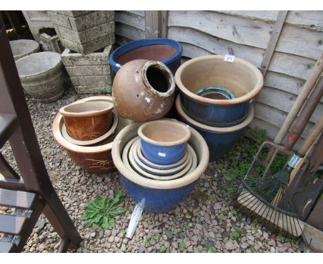 Collection of ceramic planters