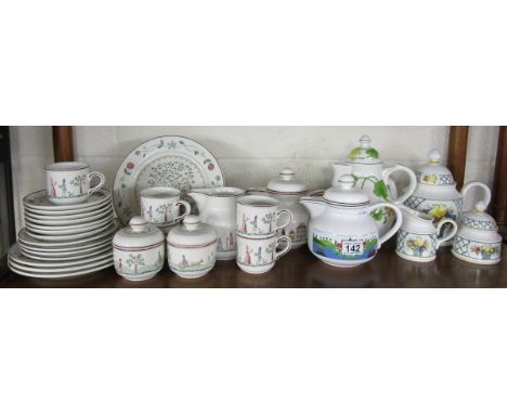 Shelf of china to include Villeroy & Bosh