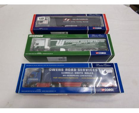3 L/E Corgi lorries - Curtain siders