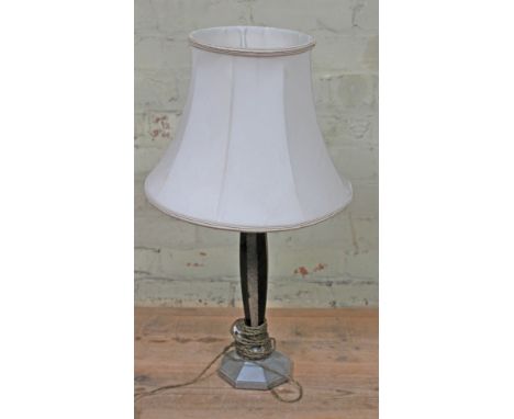 An Art Deco table lamp, height 43cm. 