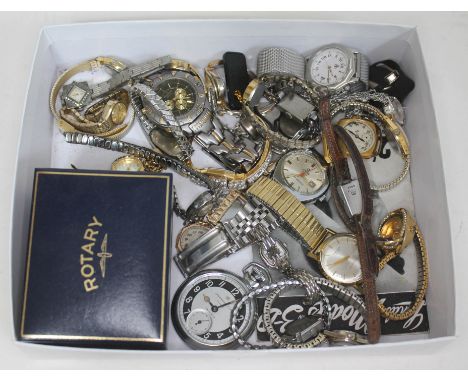 A mixed lot of mainly ladies vintage wristwatches and other watches. 