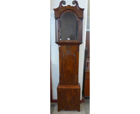 A 19th Century inlaid mahogany longcase clock case